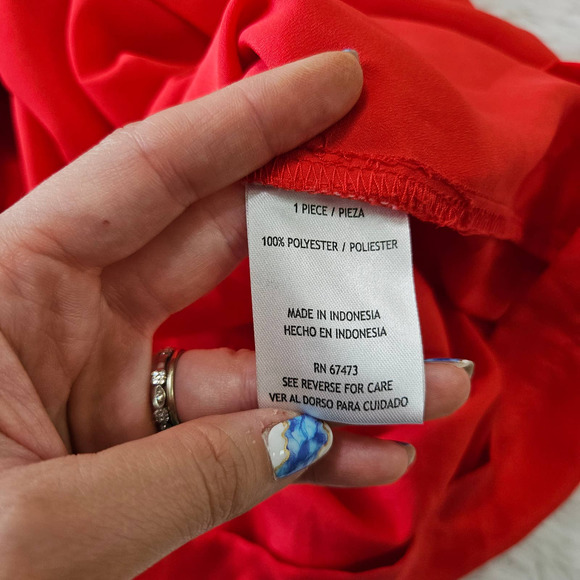 Julian Taylor Women's Coral Scoop Neck Sleeveless Layered Mini Dress.‎ Size 8 - Picture 5 of 9